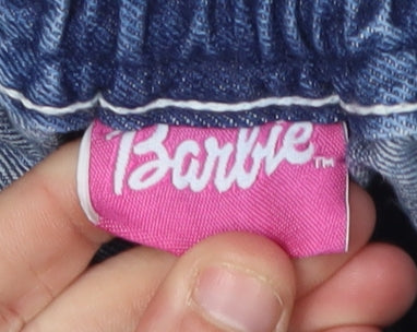 Barbie Girls Blue Flared Jeans 7-8 Years with Embroidery