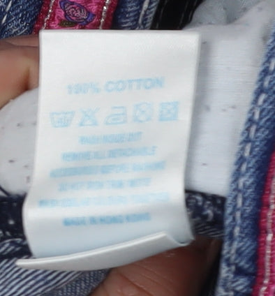 Barbie Girls Blue Flared Jeans 7-8 Years with Embroidery