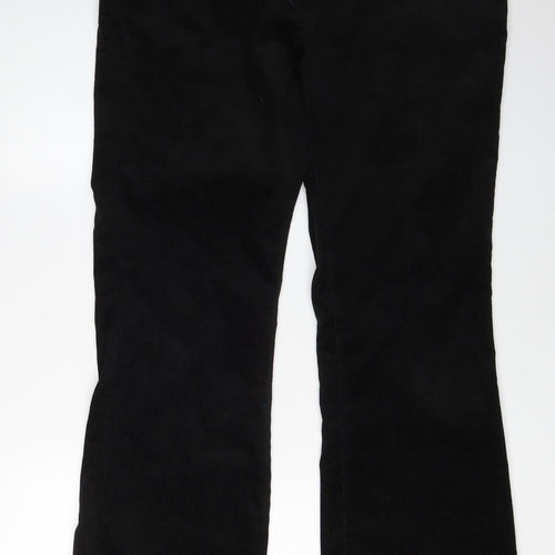 Next Women's Black Bootcut Corduroy Trousers Size 18