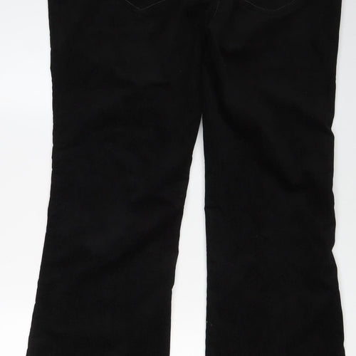 Next Women's Black Bootcut Corduroy Trousers Size 18
