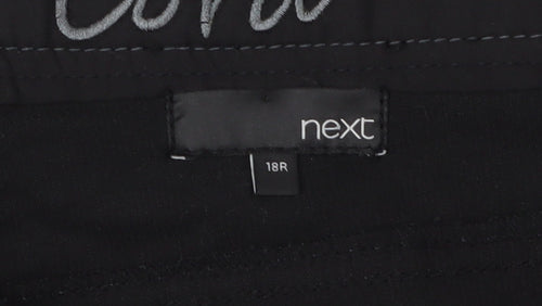 Next Women's Black Bootcut Corduroy Trousers Size 18