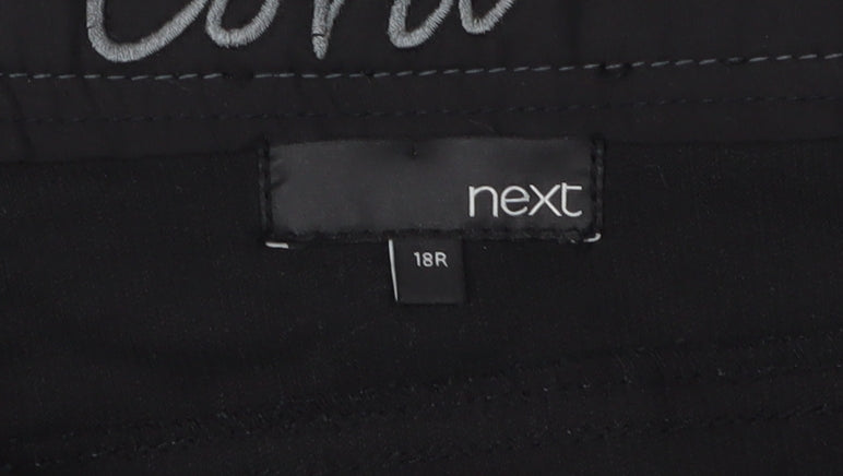 Next Women's Black Bootcut Corduroy Trousers Size 18