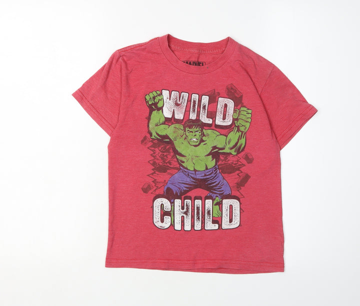 Marvel Boys Red Hulk Graphic T-Shirt 7 Years