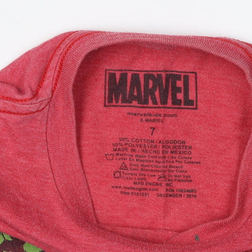 Marvel Boys Red Hulk Graphic T-Shirt 7 Years