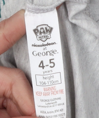 George Boys Grey PAW Patrol Graphic T-Shirt 4-5 Years