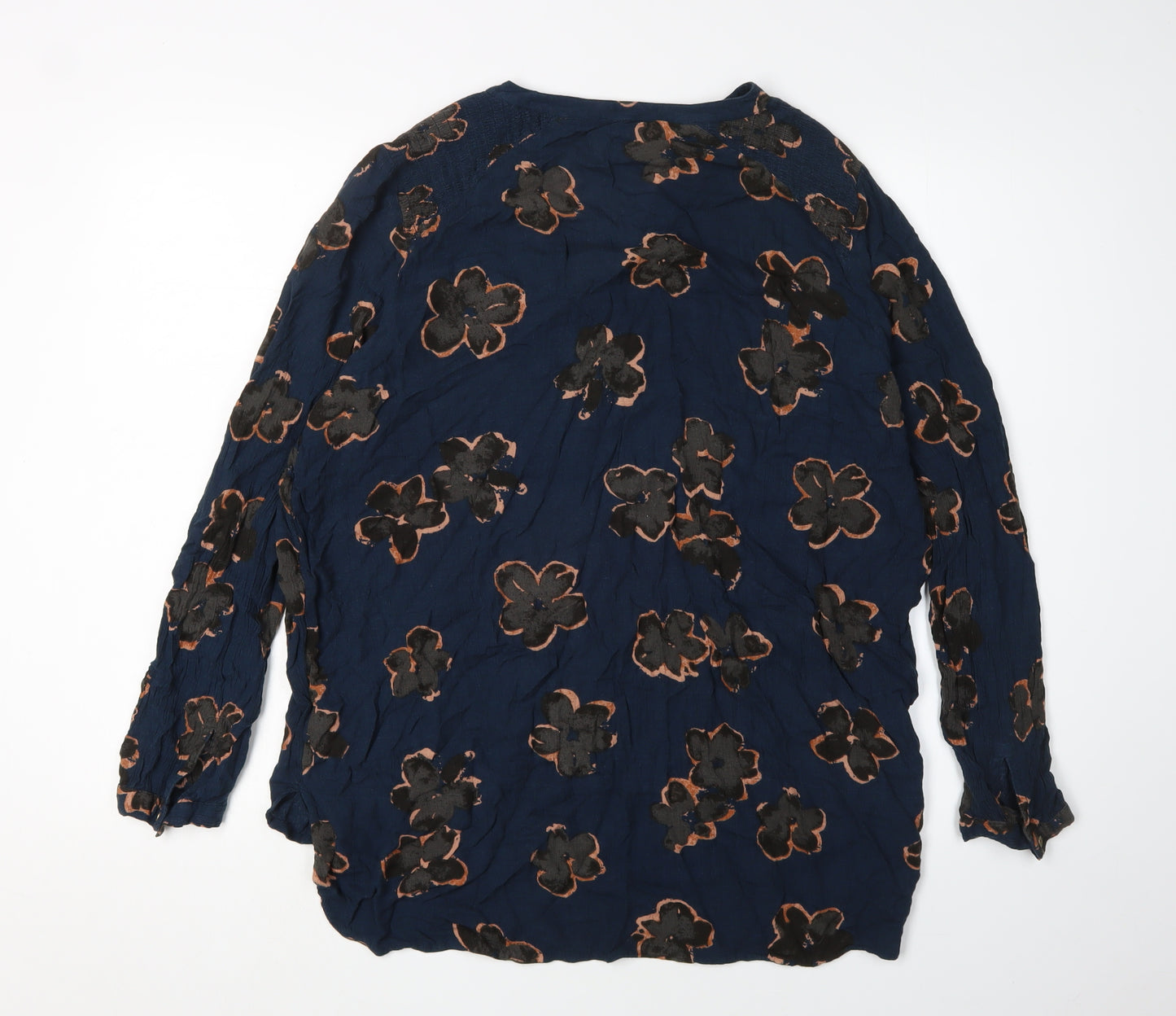 Fat Face Women's Blue Floral Tunic Blouse Size 16