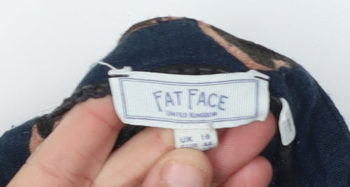 Fat Face Women's Blue Floral Tunic Blouse Size 16