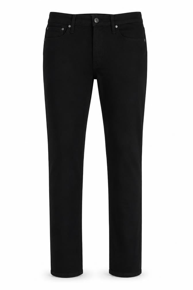 Front view of Jack & Jones Men's Black Skinny Jeans, size 30