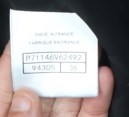 Chanel Women's Black Tweed Cropped Jacket Size 8