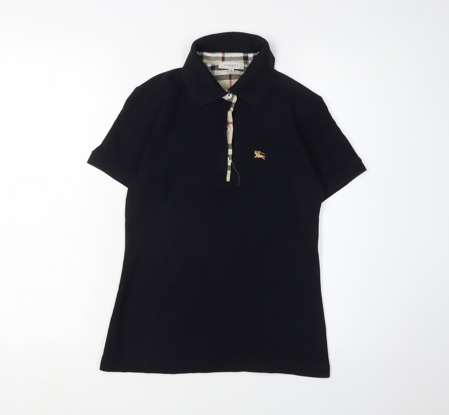 Burberry Women's Black Polo Shirt M - Classic Style