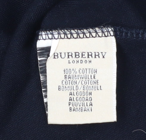 Burberry Women's Black Polo Shirt M - Classic Style