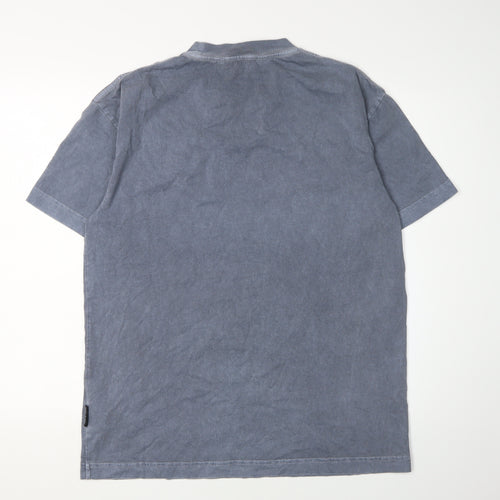 Palm Angels Men's Blue Logo T-Shirt M