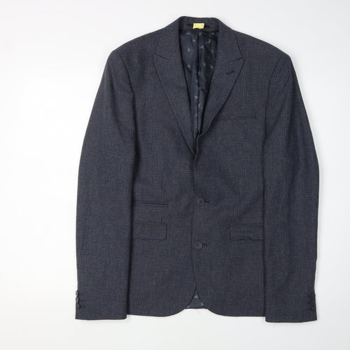 ASOS Men's Blue Check Slim Fit Blazer, Size 38
