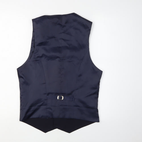 ASOS DESIGN Men's Blue Waistcoat, Size 38, Regular Fit