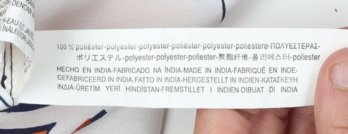 Zara Women's Orange Floral A-Line Midi Skirt XS