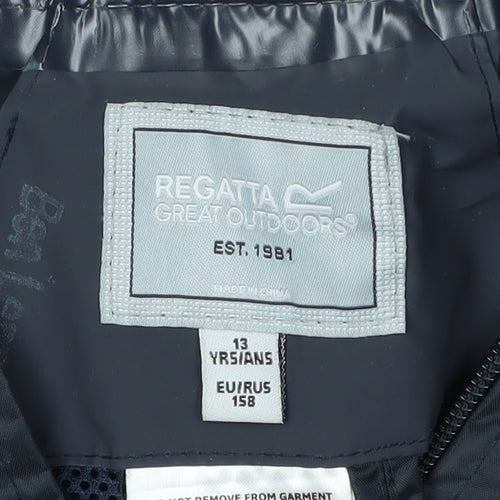 Regatta Boys Black Windbreaker Jacket 12-13 Years