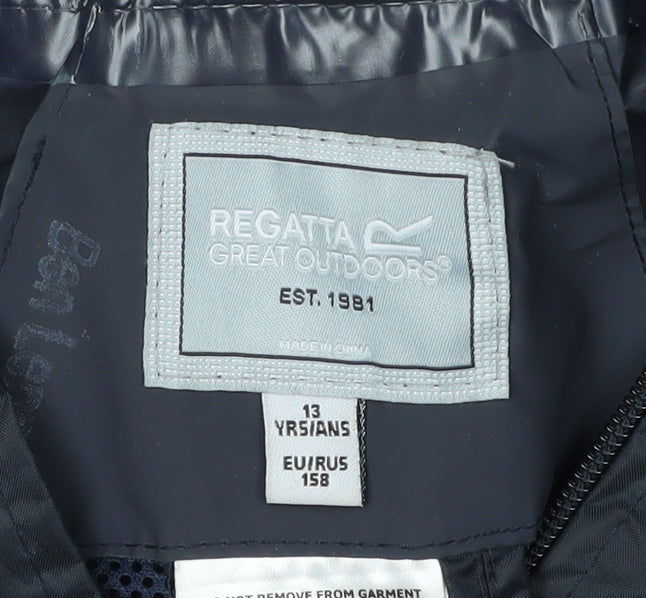 Regatta Boys Black Windbreaker Jacket 12-13 Years