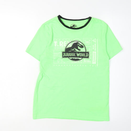 Jurassic World Boys Green T-Shirt, Size 9-10 Years, Regular Fit