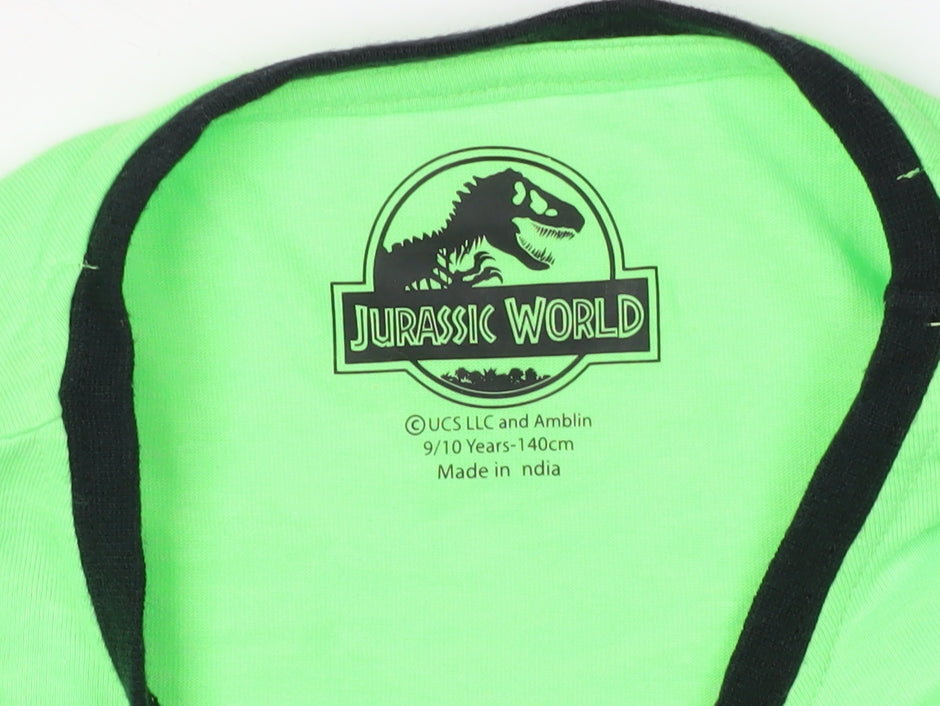 Jurassic World Boys Green T-Shirt, Size 9-10 Years, Regular Fit