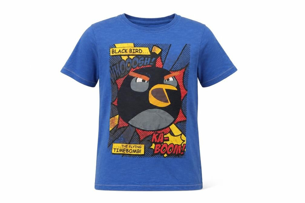 Front view of Next boys’ blue angry birds t-shirt 9-10 years