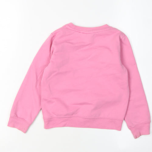 Beverly Hills Polo Club Girls Pink Pullover Sweatshirt 5-6 Years