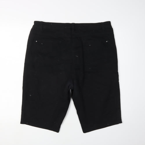 Yours Womens Black Size 16 Bermuda Shorts