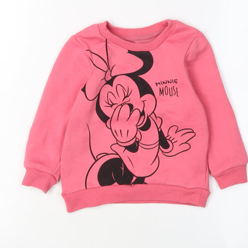 Disney Unisex Baby Pink Minnie Mouse Jumper 18-24 Months