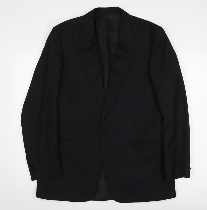 Moss Bros Black Men's Long Suit Size 40L