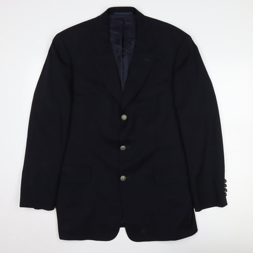 Botto Giuseppe Men's Black Wool Blazer 42R
