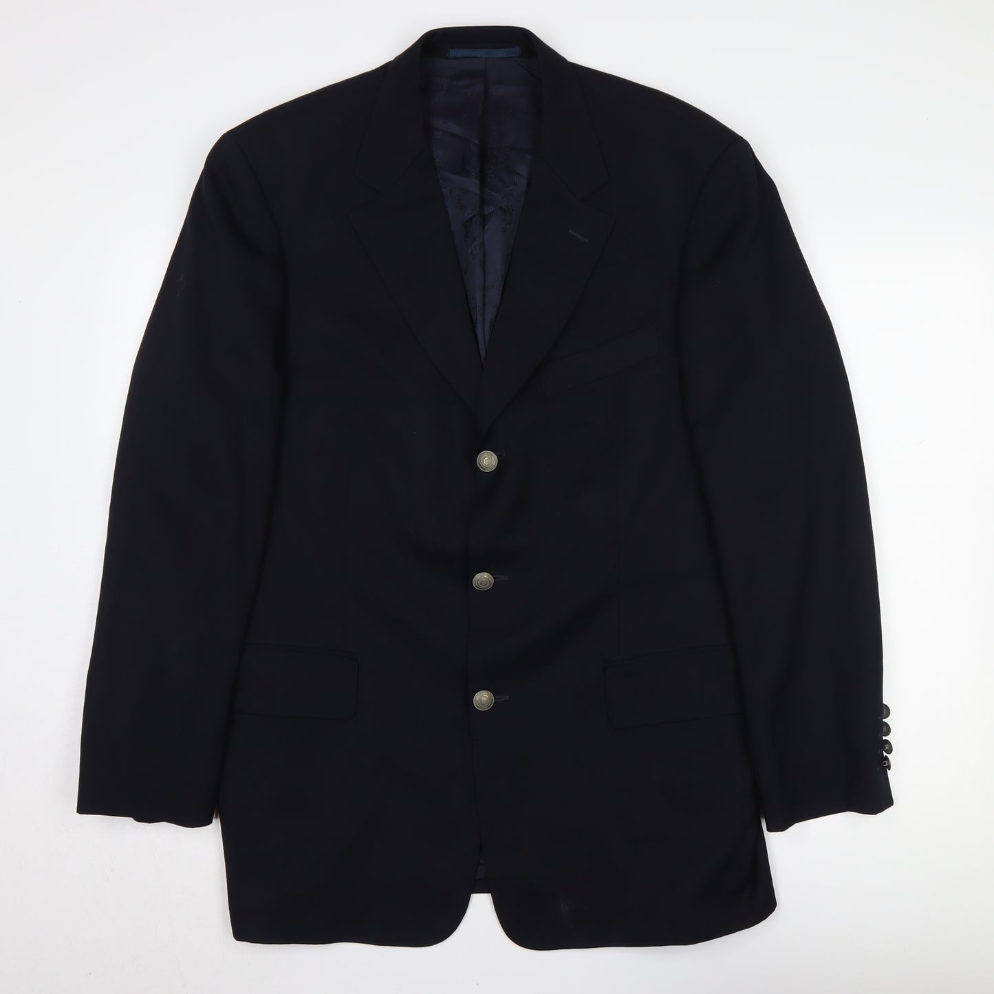 Botto Giuseppe Men's Black Wool Blazer 42R