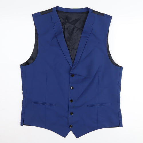Austin Reed Blue Men's Suit Waistcoat, Size 42R