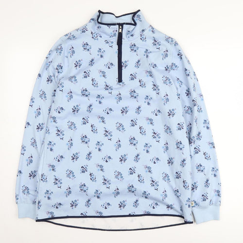 WoolOvers Women's Blue Floral Sweatshirt S
