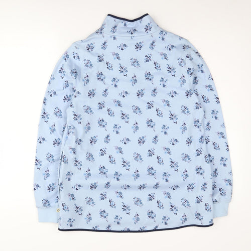 WoolOvers Women's Blue Floral Sweatshirt S