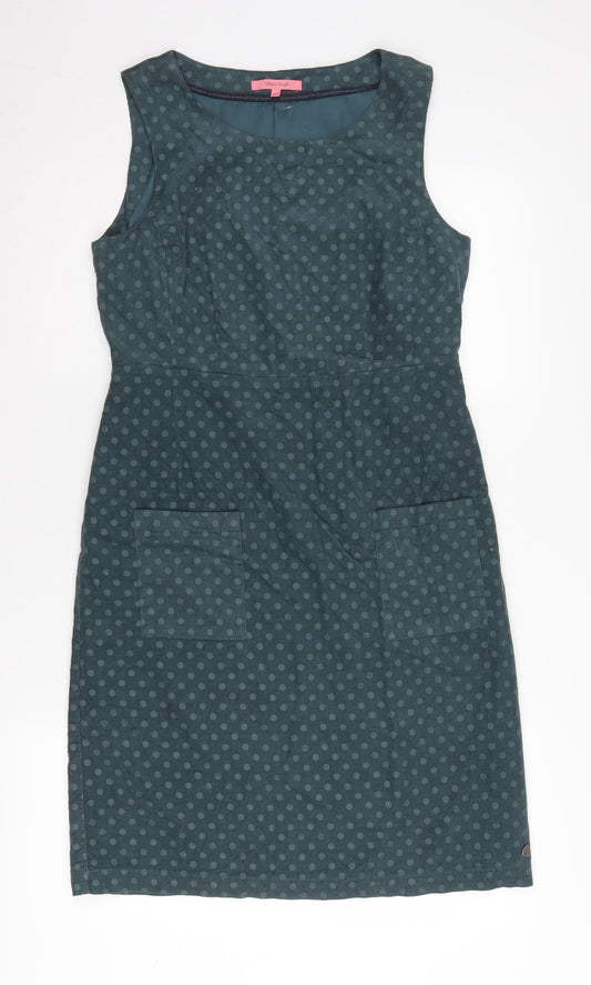 White Stuff Women's Green Shift Dress - Size 10