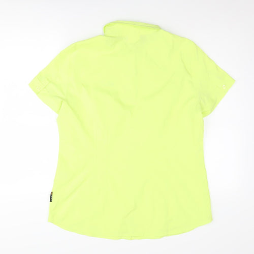 Jack Wolfskin Women's Green Button-Up Shirt, Size 18, Slim Fit
