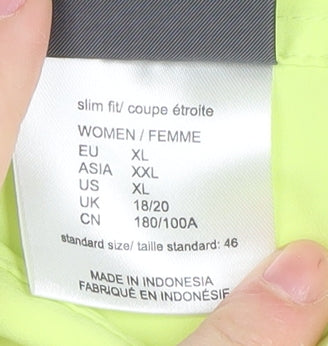 Jack Wolfskin Women's Green Button-Up Shirt, Size 18, Slim Fit