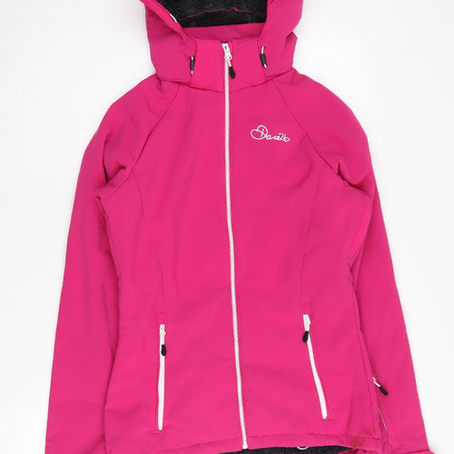 Dare 2b Women's Pink Ski Jacket Size 8 Hooded Zip