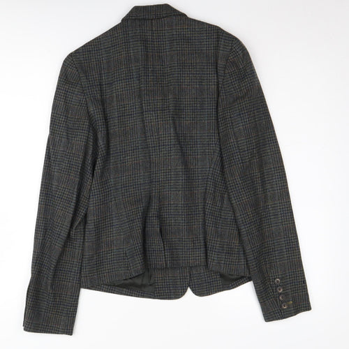 Jigsaw Women's Grey Check Suit Jacket, Size 10