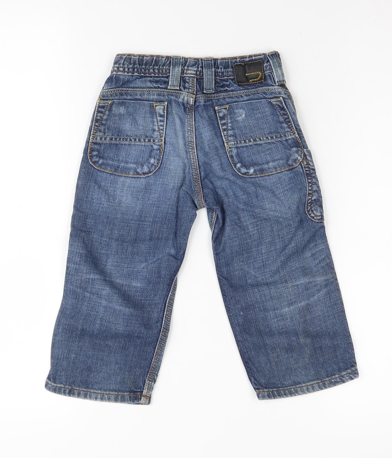 Diesel Unisex Baby Blue Cargo Jeans 18 Months