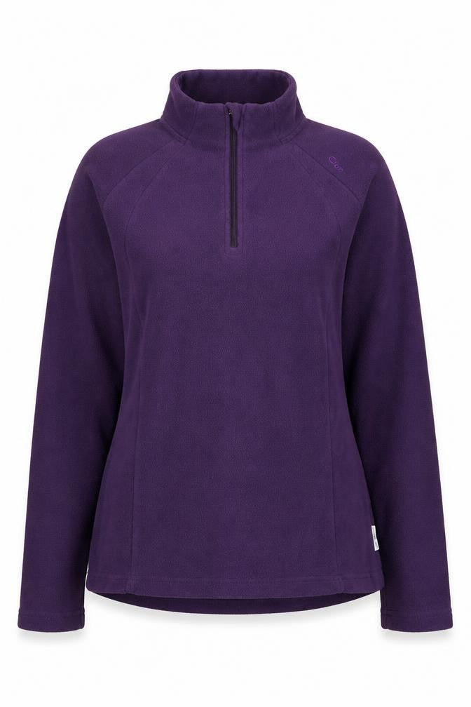 Front view of Quechua Purple Women's, size 12, Fleece Pullover