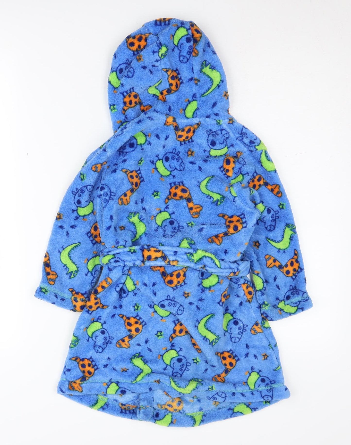 Peppa Pig Boys Blue Hooded Fleece Robe 4-5 Years