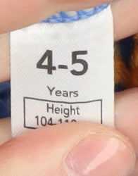 Peppa Pig Boys Blue Hooded Fleece Robe 4-5 Years