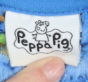 Peppa Pig Boys Blue Hooded Fleece Robe 4-5 Years