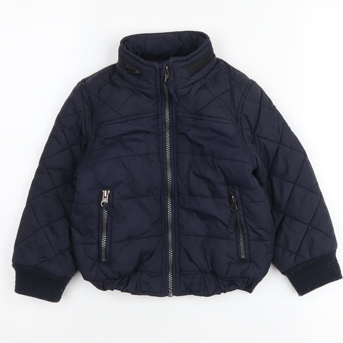 Marks and Spencer Boys Blue Puffer Jacket 3-4 Years