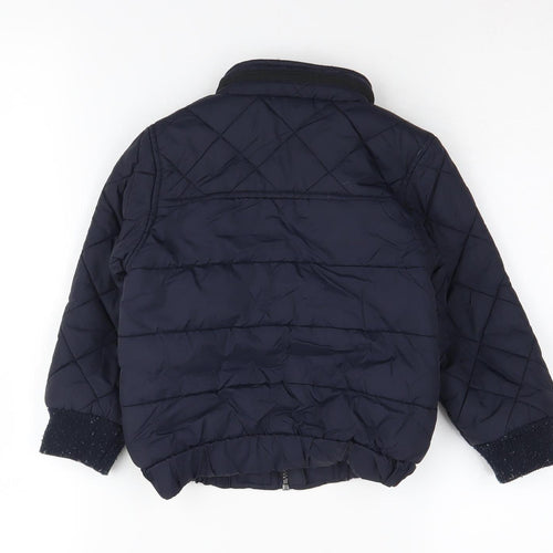 Marks and Spencer Boys Blue Puffer Jacket 3-4 Years