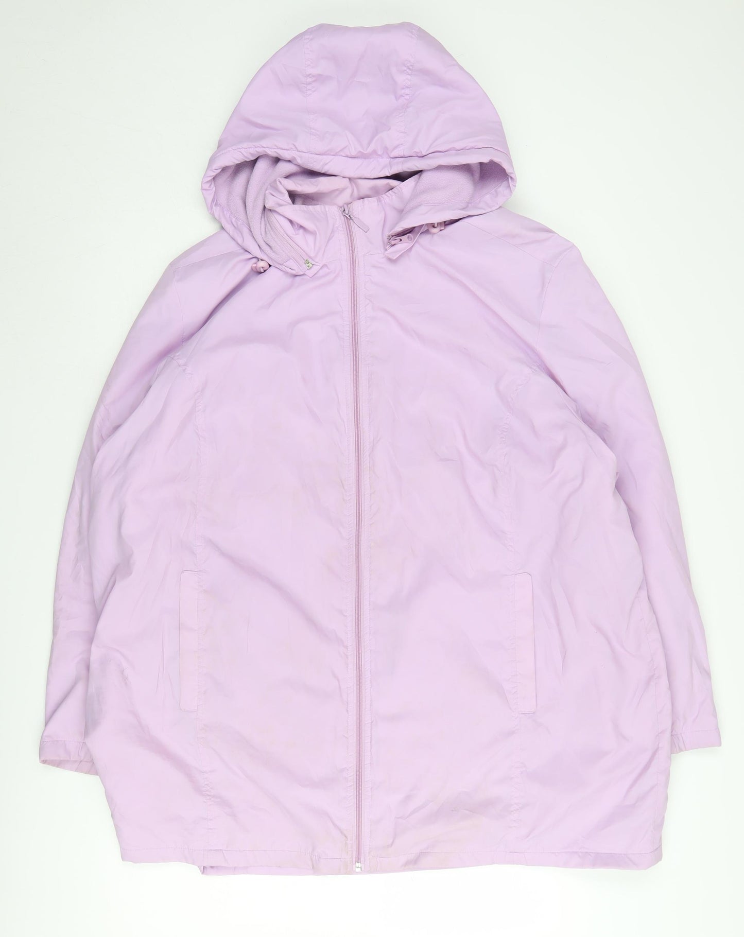 Damart Women's Pink XL Parka Jacket with Hood, Size 22/24