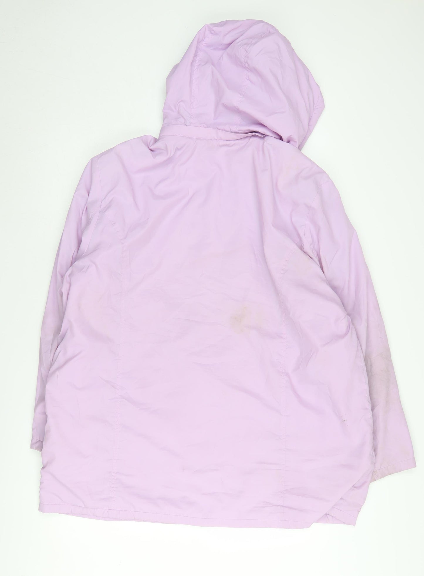 Damart Women's Pink XL Parka Jacket with Hood, Size 22/24