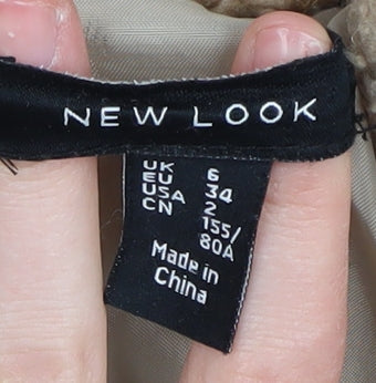 New Look Women's Beige Jacket Size 6 Casual