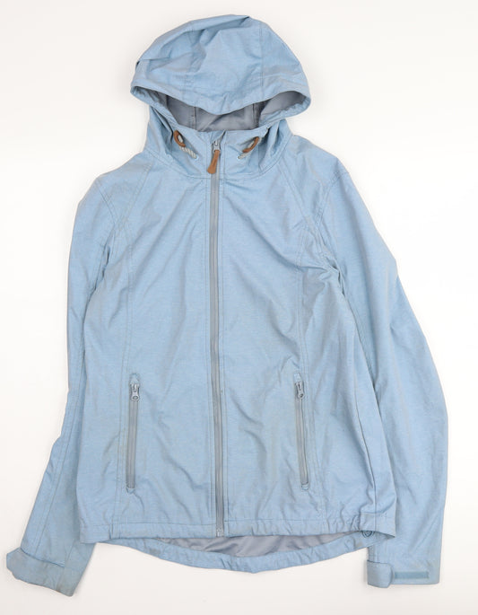 Mountain Warehouse Women's Blue Hooded Windbreaker Jacket