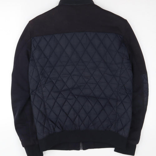 Zara Men's Black Quilted Jacket M Casual